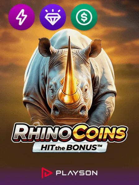 Rhino Coins Hit the Bonus slot by Playson — Up Casino